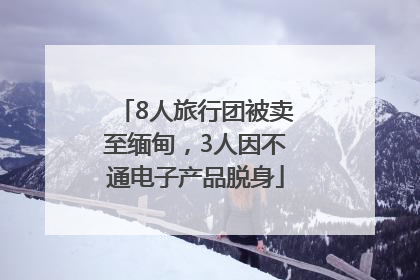 8人旅行团被卖至缅甸，3人因不通电子产品脱身